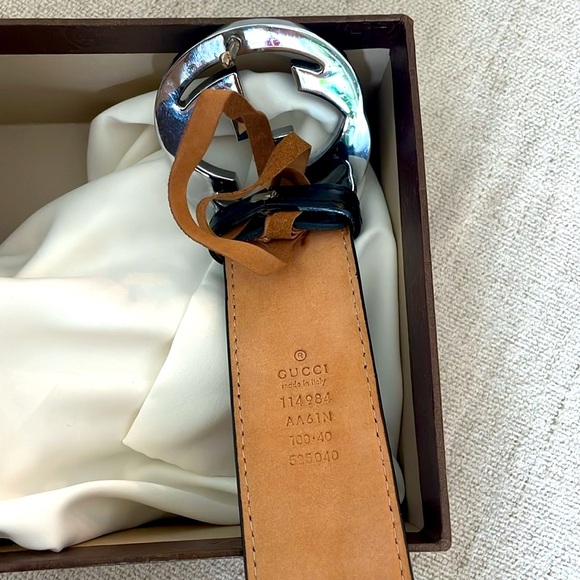 Gucci GG Canvas ssima interlocking Belt Black 114984 - Picture 8 of 9